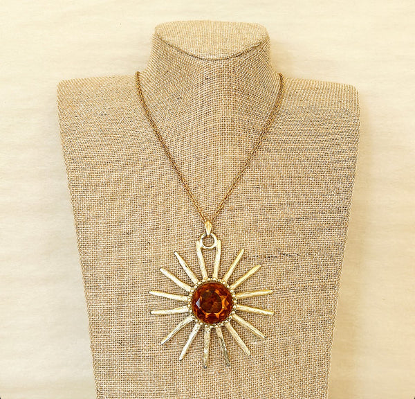 Mid-century starburst statement necklace.