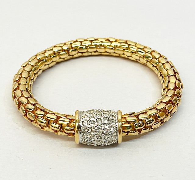 Gold snake link style Joan rivers signed bracelet