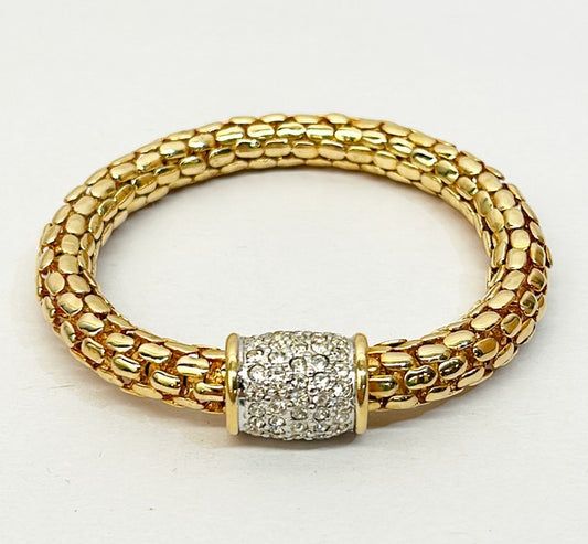 Gold snake link style Joan rivers signed bracelet
