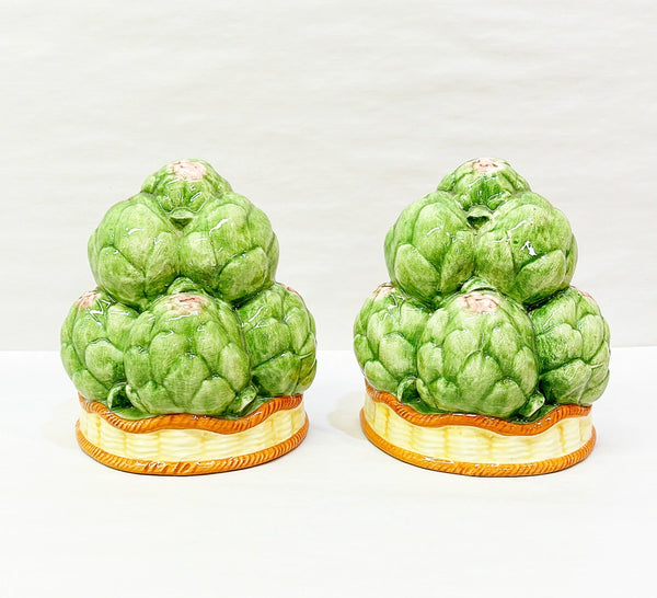 Rare vintage Italian artichoke bookends.