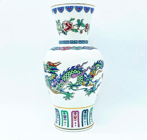 Vintage Porcelain Vase - The Dance of Celestial Dragon