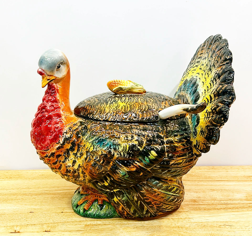 Fabulous almost life size Turkey tureen.