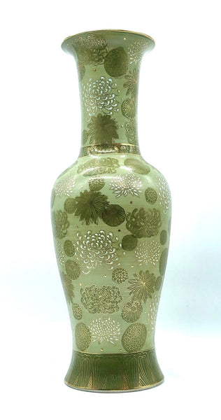 Mid - Century Chinoiserie Vase 21"