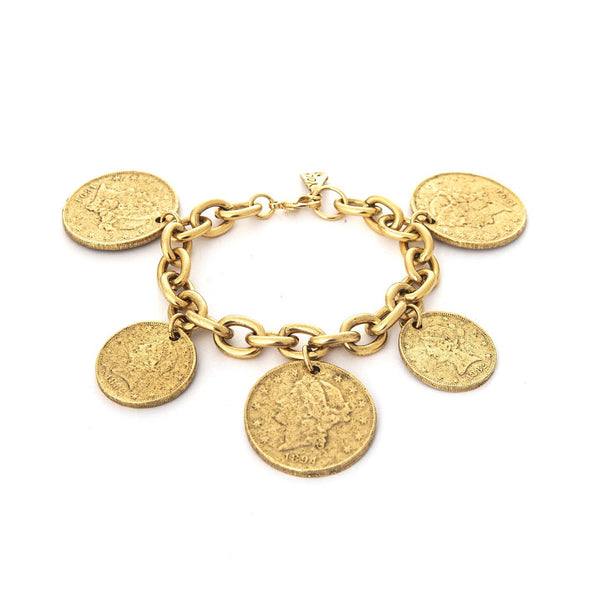 Vintage Inspired Coin bracelet