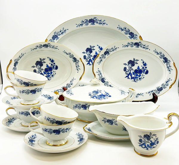 Vintage collection of signed Meissen fine china.