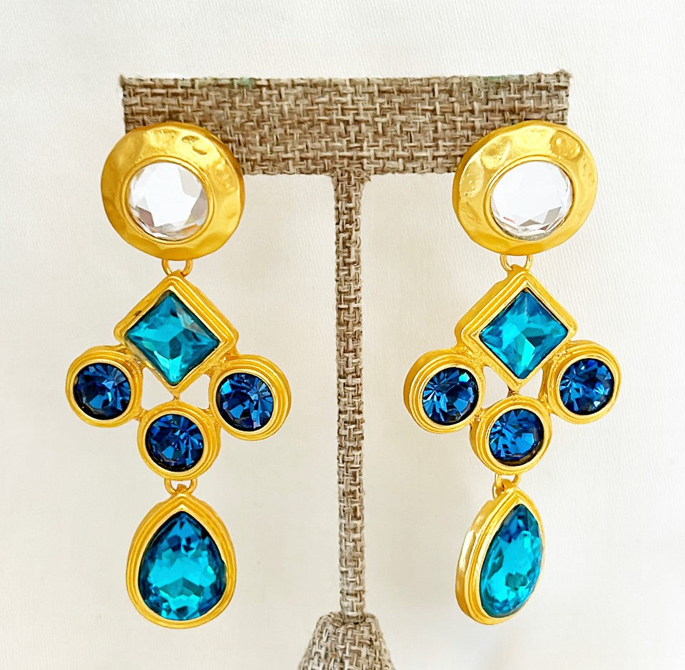 Stunning high fashion runway style statement pierced earrings.