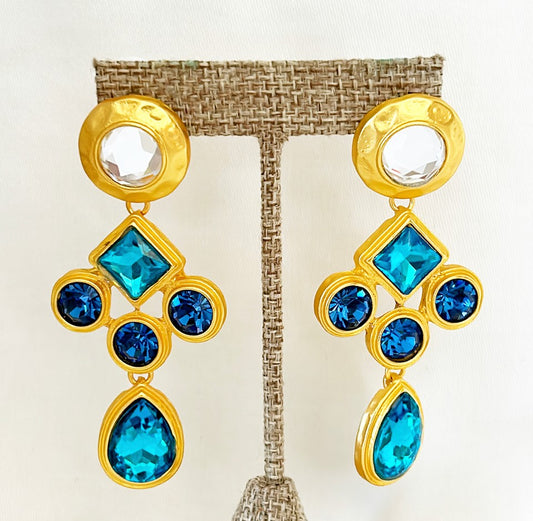 Stunning high fashion runway style statement pierced earrings.