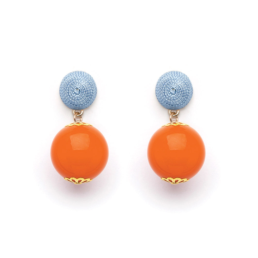 Thread Orange Candy Earring