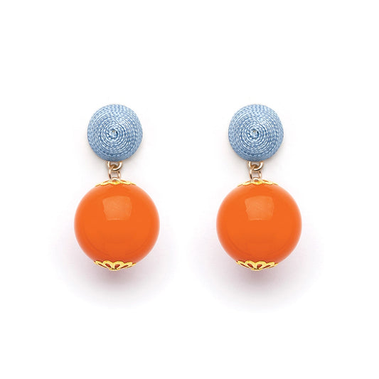 Thread Orange Candy Earring