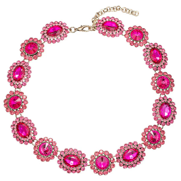 Hot Pink Statement Collar Necklace