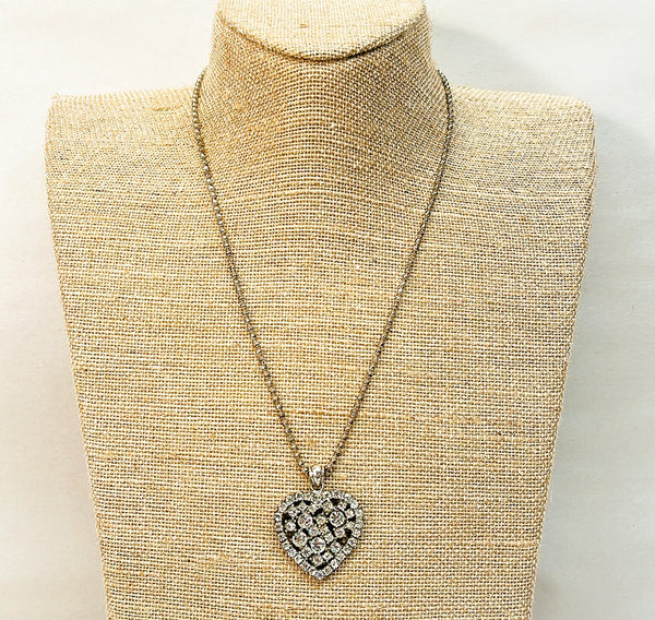 Betsey Johnson signed heart pendant necklace.