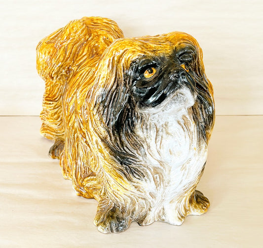 1960s vintage Italian life size Pekingese decorative dog figure