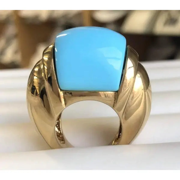 Art Deco Cocktail Gold Ring