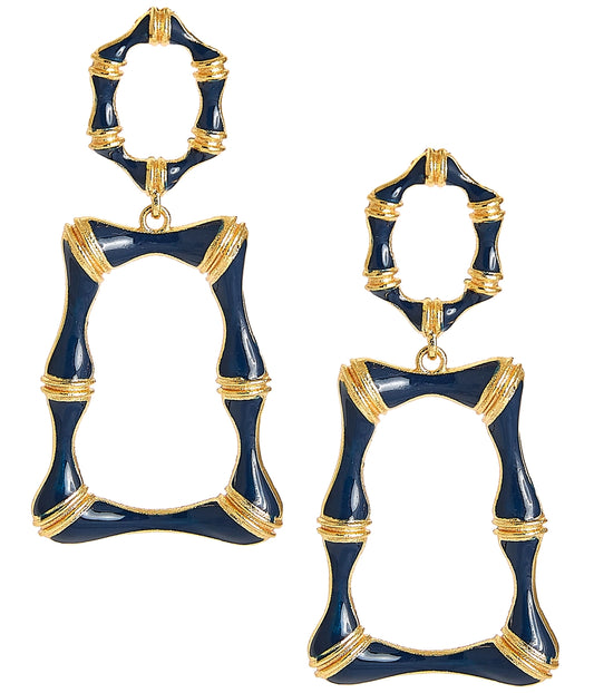 Enamel Bamboo Earring