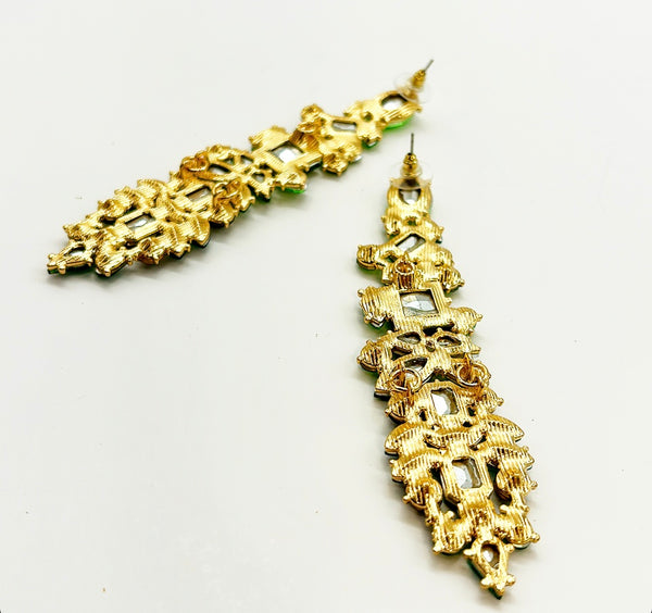 Extra large &amp; long statement pierced earrings.