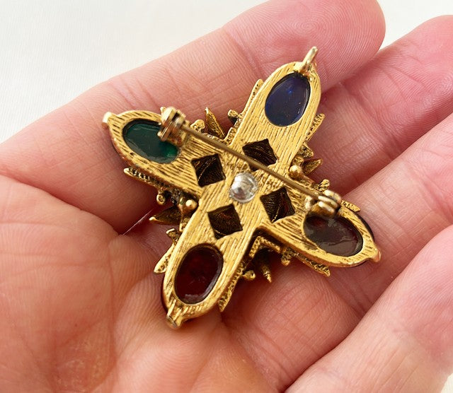 Classic Maltese Cross brooch.