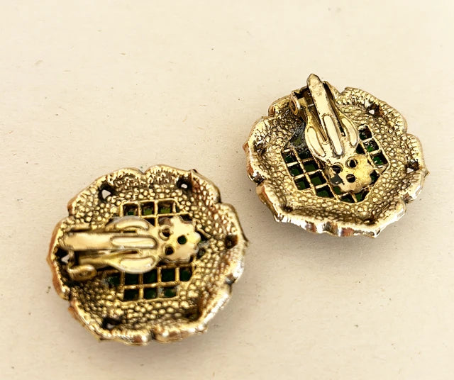 1970’s larger clip on earrings.