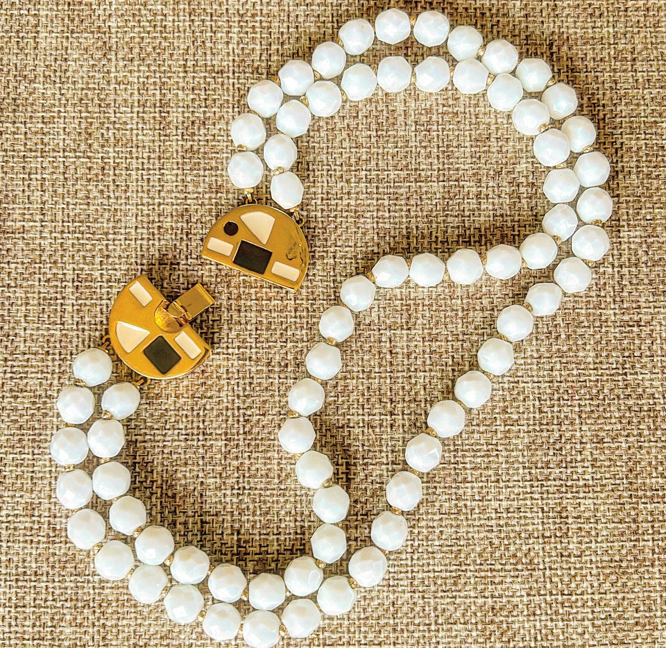Rare 1980 stamped GIVENCHY designer runway style collar necklace.
