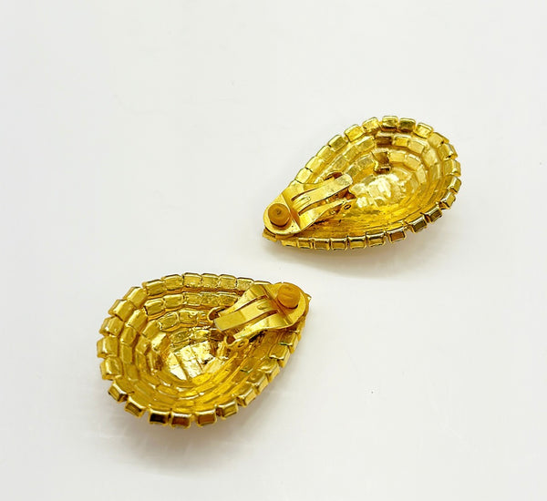 80s vintage clip on statement earrings.