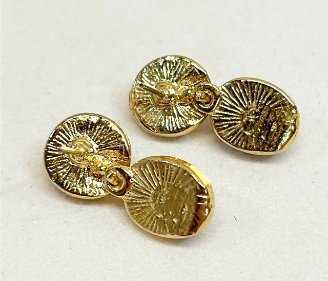 Vintage designer style pierced earrings