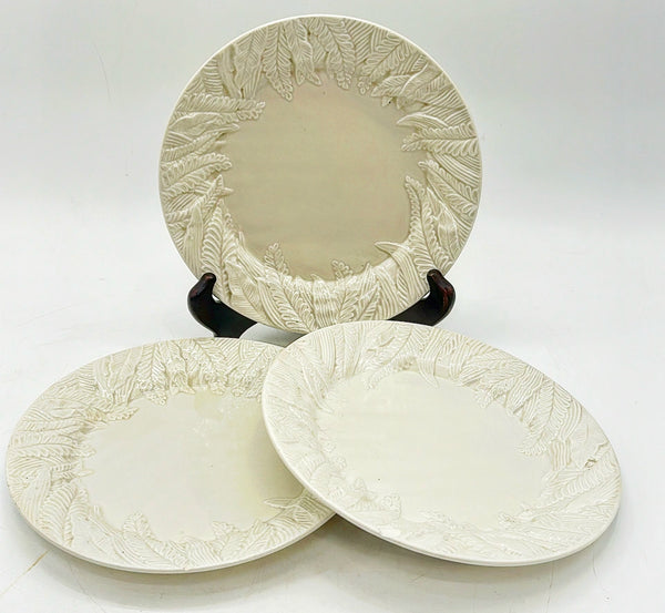 Vintage signed &amp; numbered Fitz &amp; Floyd cream ware style plates.