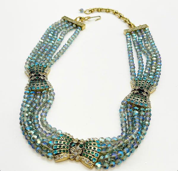 Stunning multi stand statement necklace