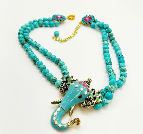 Stunning elephant statement necklace.