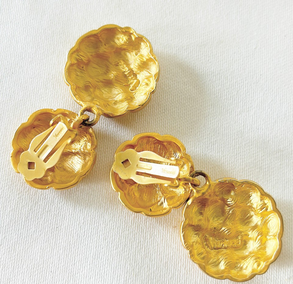 Stunning signed Vanecci signed statement earrings.