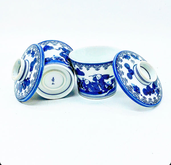 Blue and White Chinoiserie Motif Containers