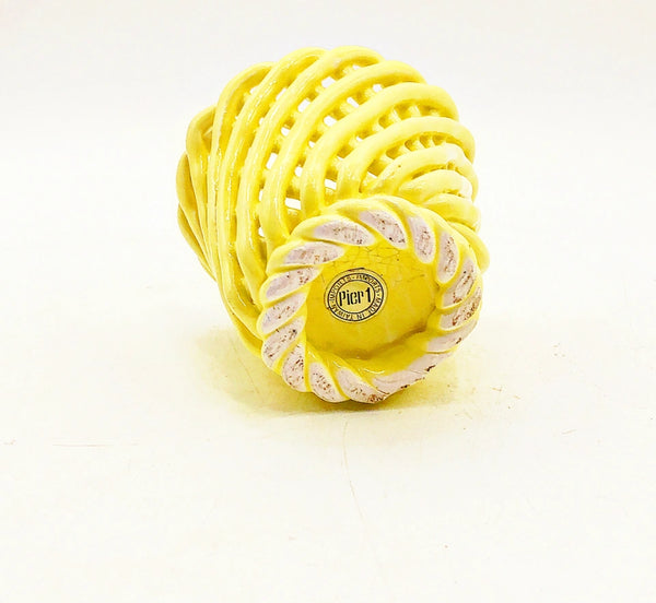 Ceramic Spaghetti Planter - Yellow