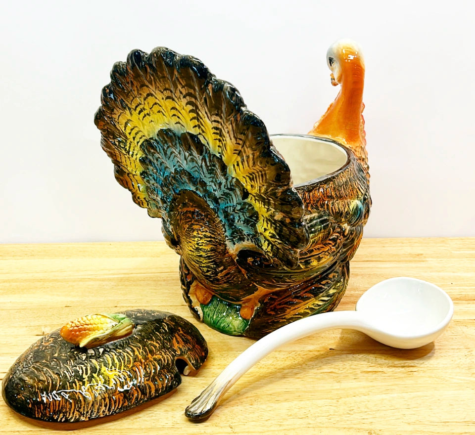 Fabulous almost life size Turkey tureen.