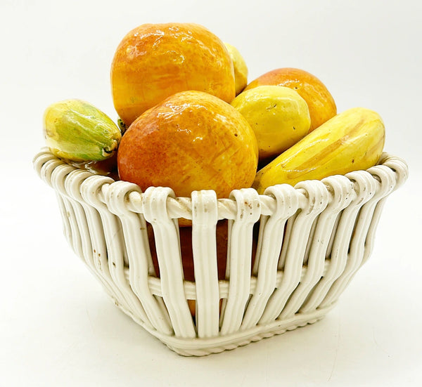 Mid century citrus &amp; bananas basket.