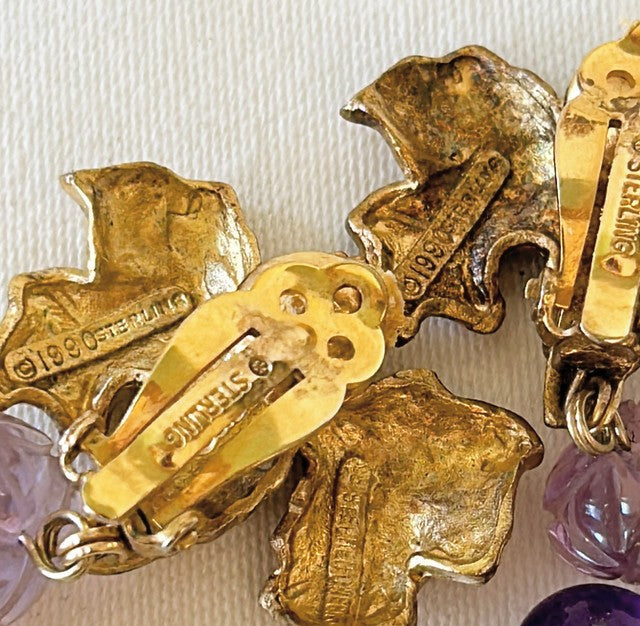 Stamped 1990 Stephen Dweck clip statement earrings.