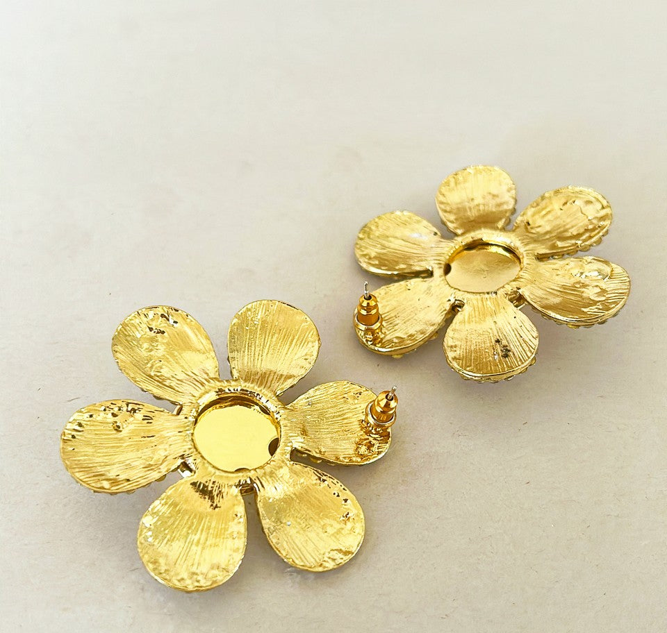 Amazing extra large statement earrings - pierced style