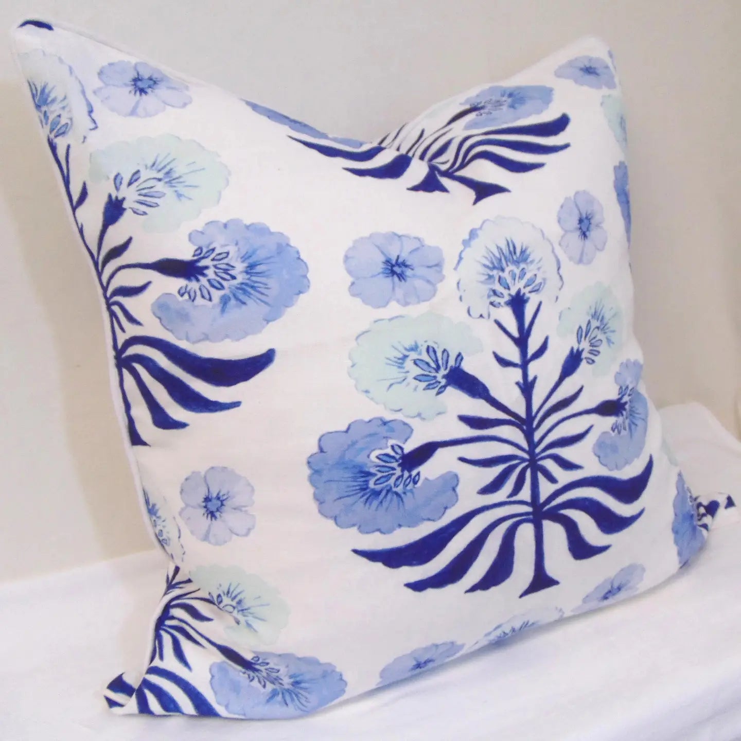 Limited Edition Poppy Love Pillow Cover with Welt