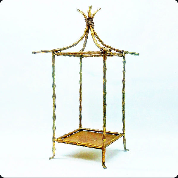 Metal Pagoda Candle Holder