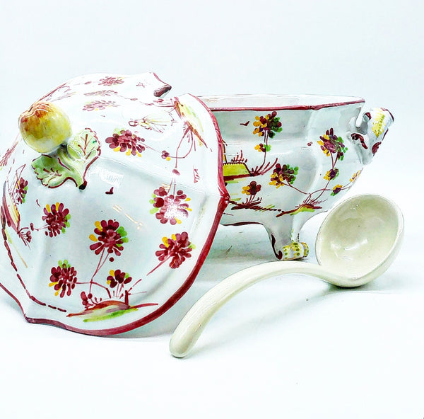 Vintage Hand Painted Soup Tureen