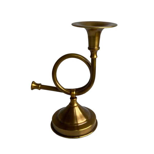 French horns candle holder - S/2