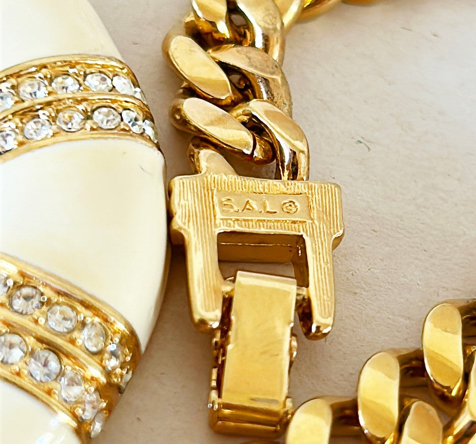 1990s bintagevdignec SALO couture style necklace by George K. Salo.