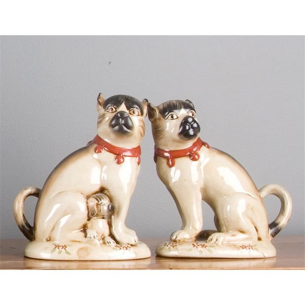 Pair of porcelain pugs