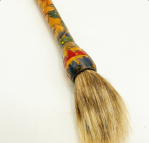 Antique Chinese decorative calligraphy paint brush.