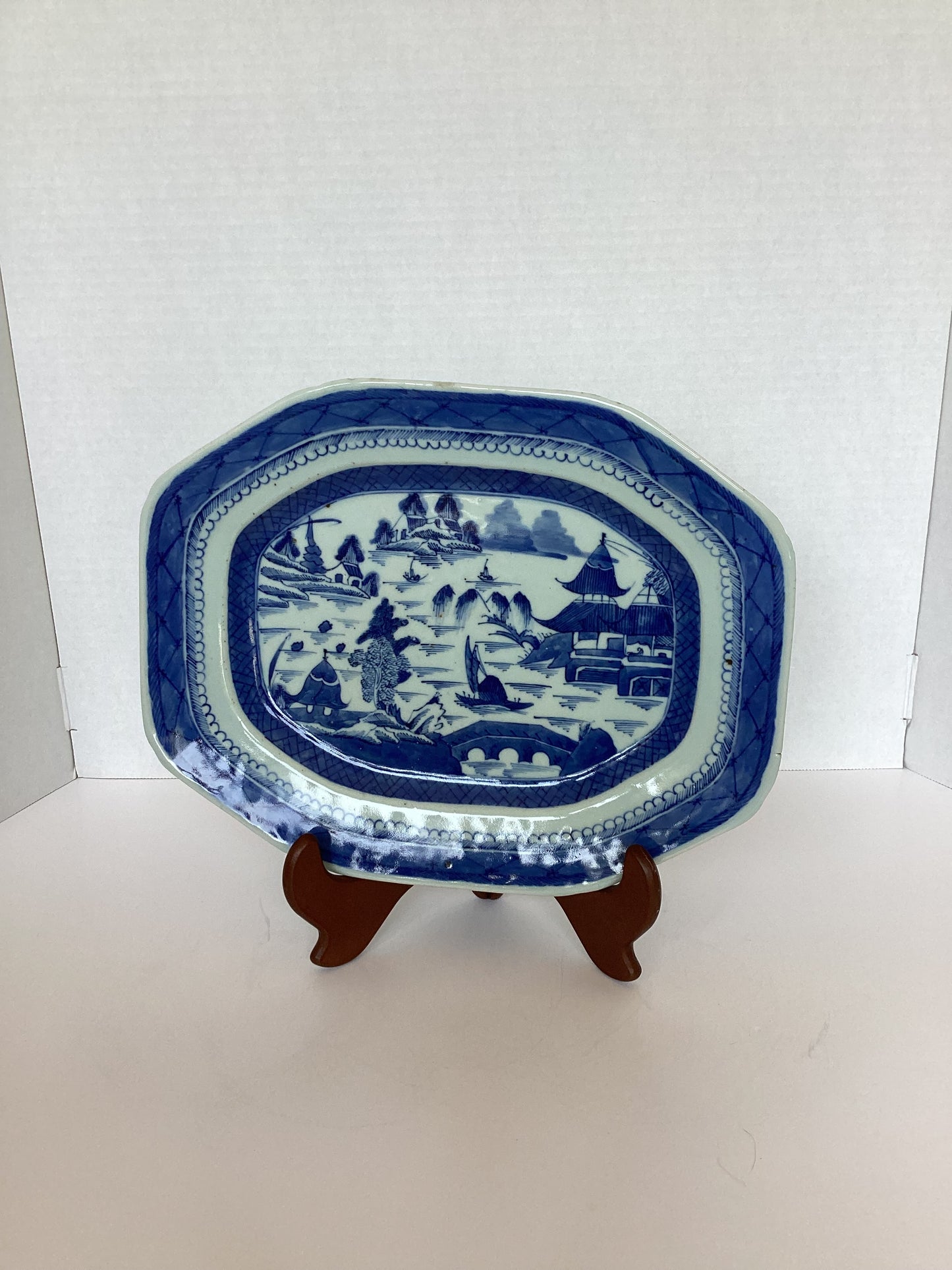 Blue and White Canton Platter