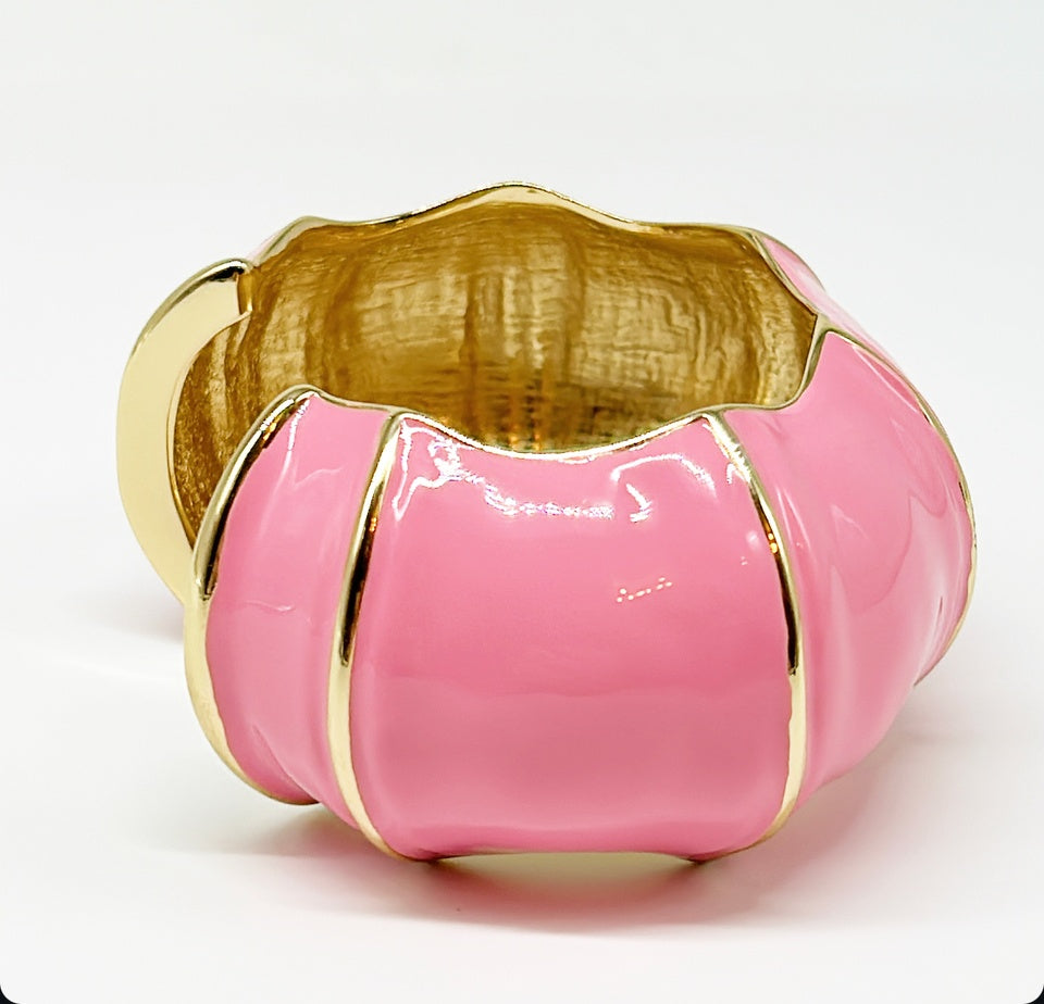 "The Lilly" Bamboo Cuff - Pink