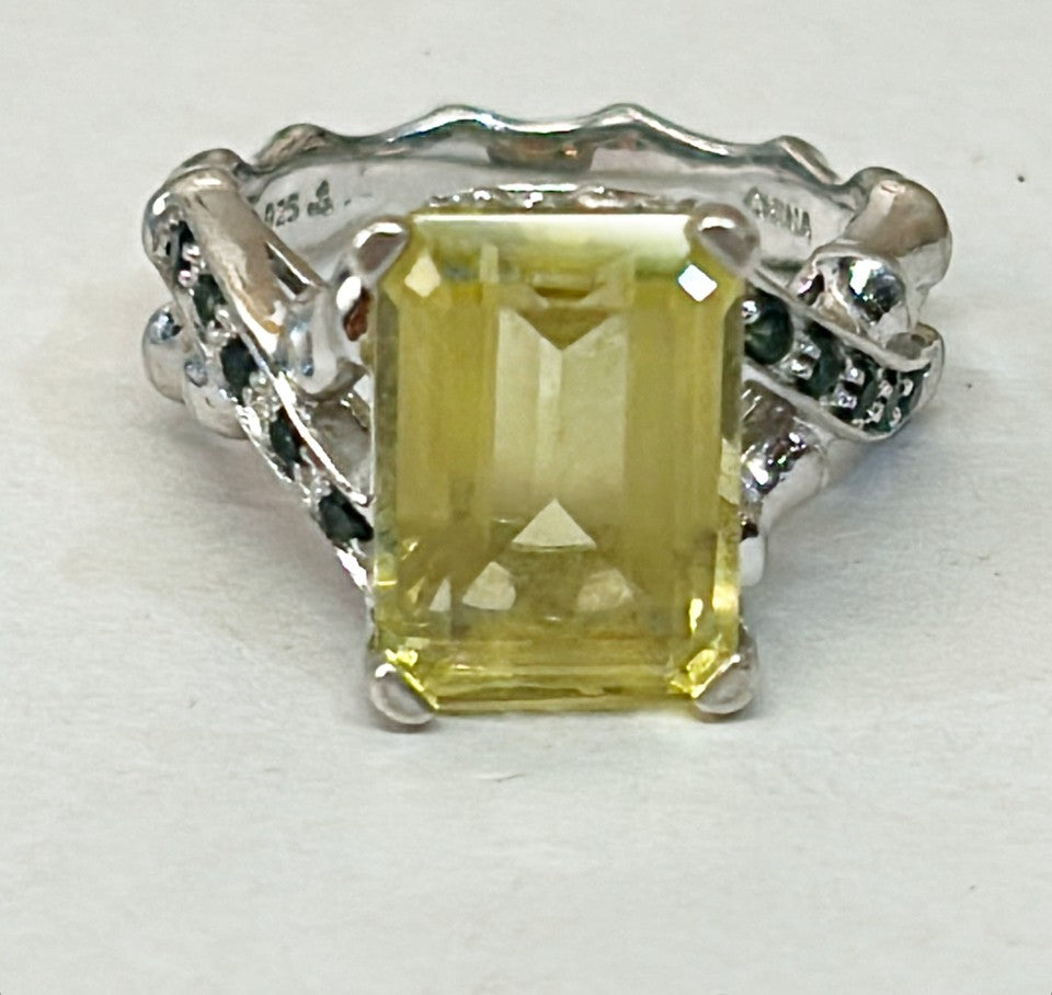 Vintage estate cocktail ring 925