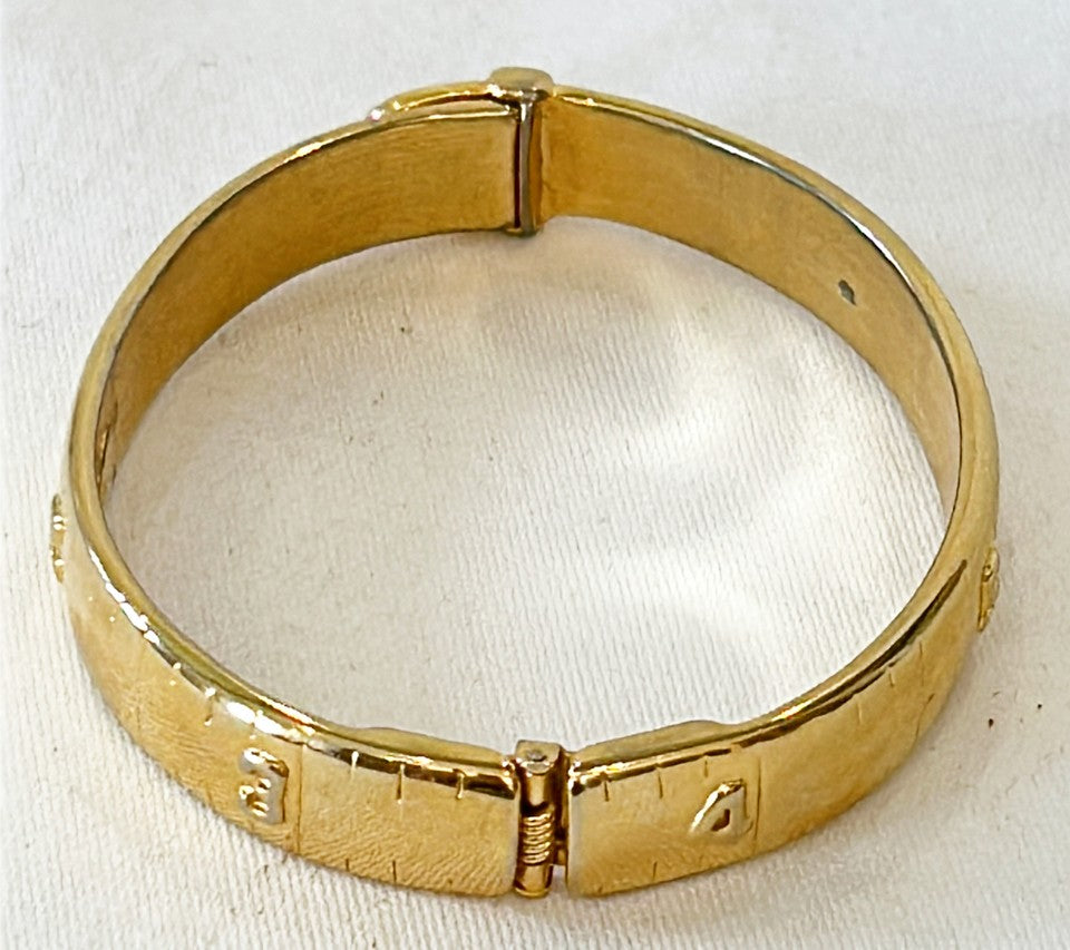 Rare signed Kenneth Jay Lane hinged bangle bracelet