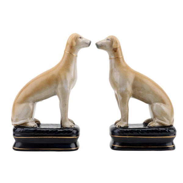 Pair of Porcelain Whippets