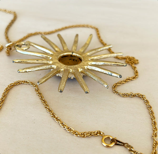 Mid-century starburst statement necklace.