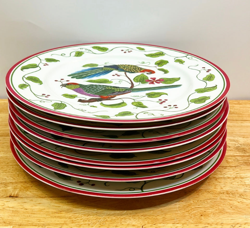 Set of 8 vintage Lynn Chase dinner plates