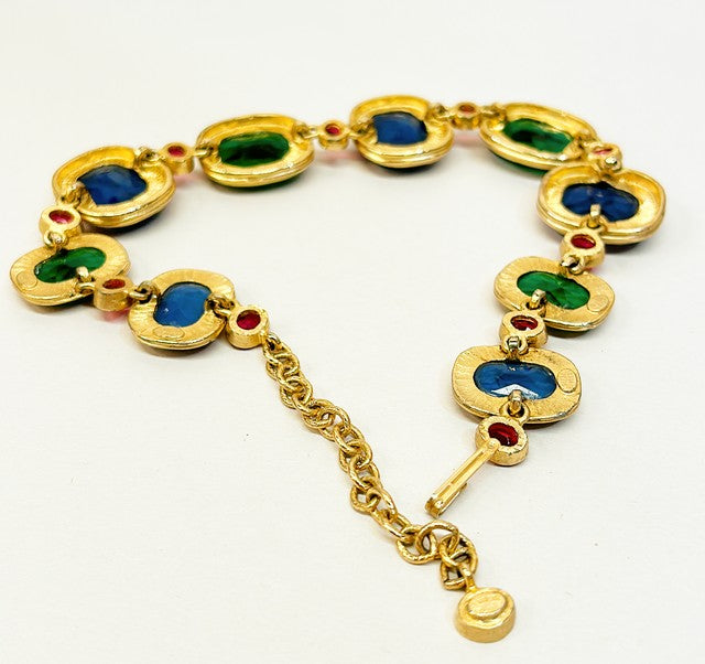 Stunning rare 90’s signed Kenneth Lane statement necklace.
