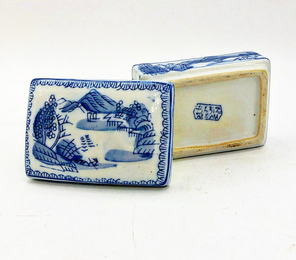 Blue and White Canton Box